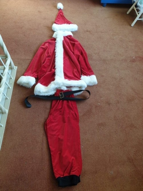 Kerstmankostuum Maat M